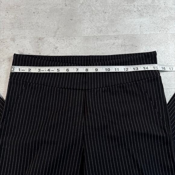 Betabrand black pinstripe flared pants size medium - Picture 5 of 9